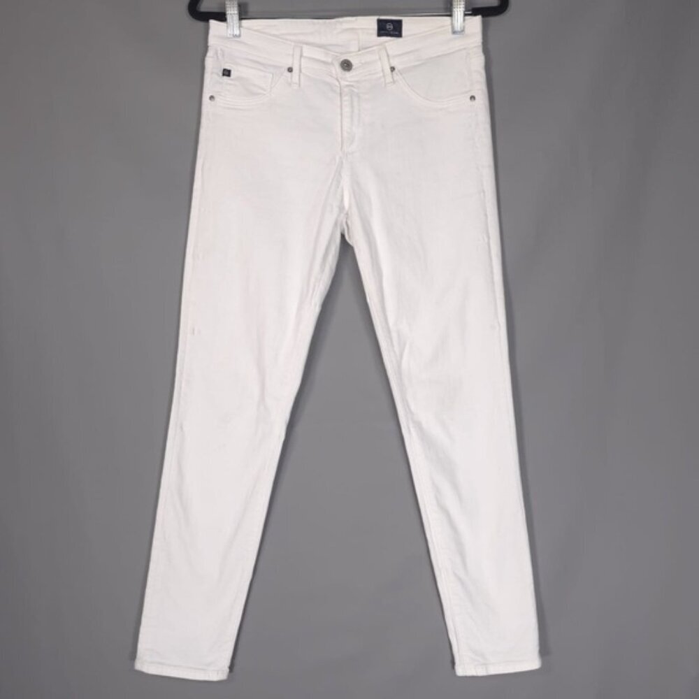 AG ADRIANO GOLDSCHMIED White Jeans Skinny Mid Rise‎ MADE IN USA🇺🇸 Size 29R